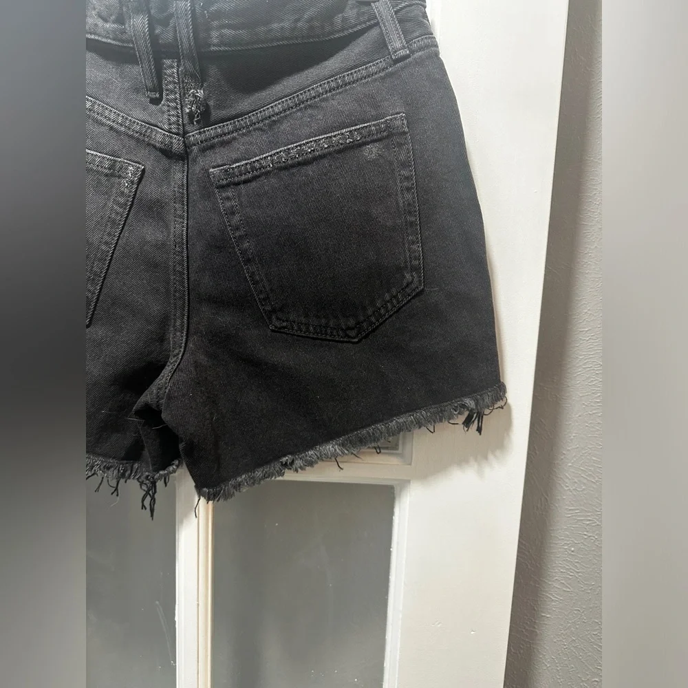 NWT Free People Washed Black Distressed Shorts. - Picture 13 of 16